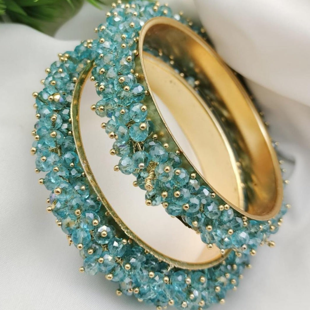 Fancy Pearls Design Bangles Set for Girls/Women