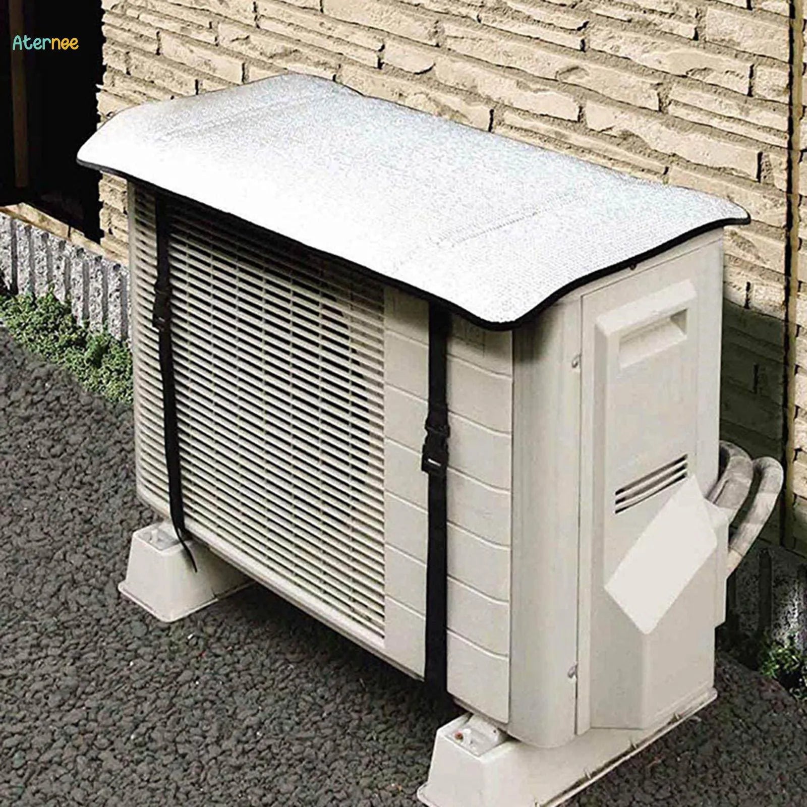 Ac Outdoor Unit Protector Heat Insulation Sunlight Shade Protector from Dust With Adjustable Buckle Rain Cover Air Conditioner Cover (35 inches) - pack of 1