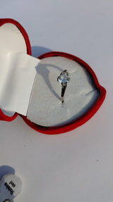 Elegant Stainless Steel Eternal Promise Couple Ring Set Featuring a Sparkling Solitaire Engagement Ring and a Sophisticated Modern Band for Lovers ( free size )