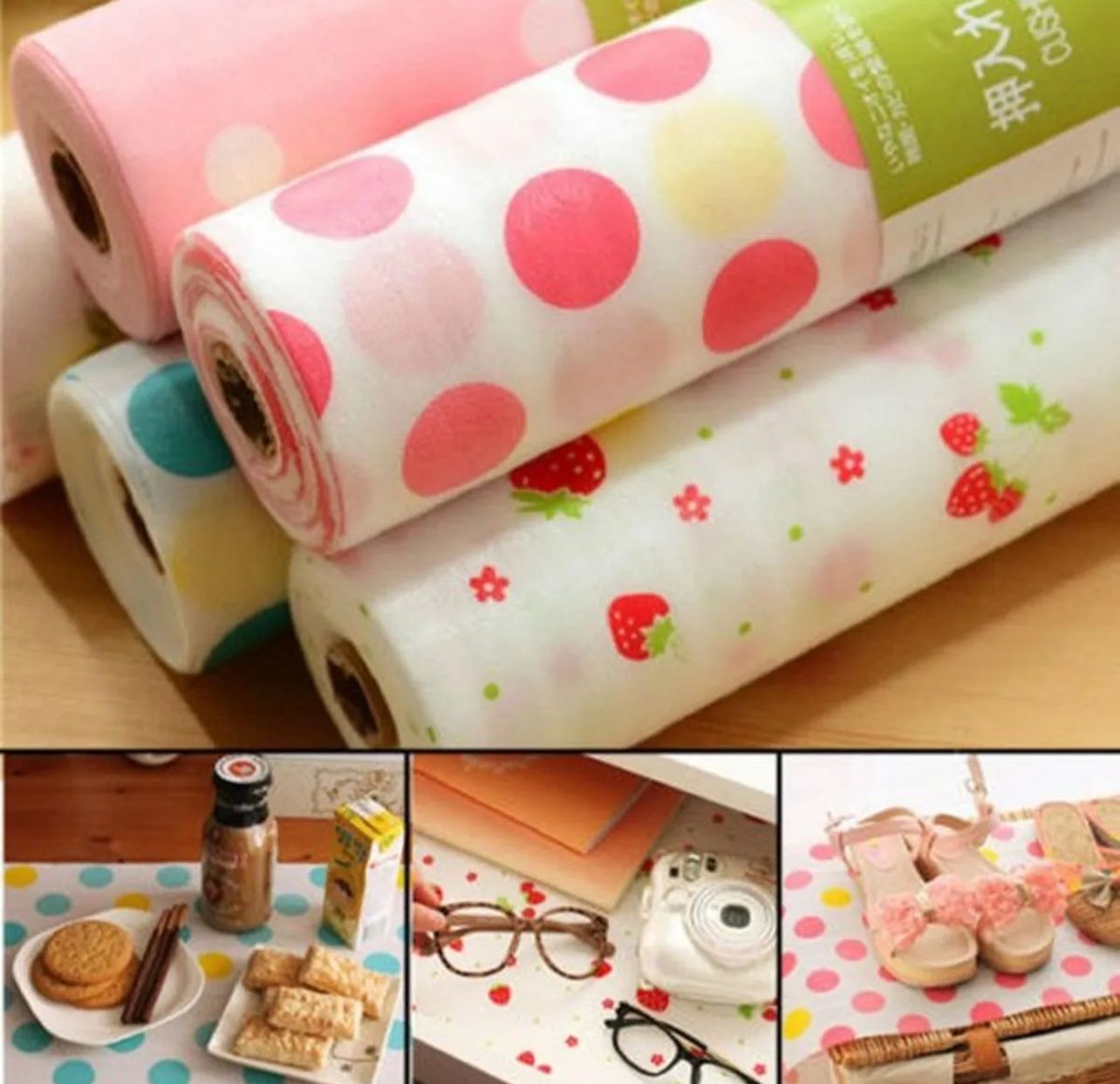 Kitchen Polka Foamic Sheet – 45x300 Waterproof, Oil Resistant Decorative Wall And Counter Covering (Random Design)
