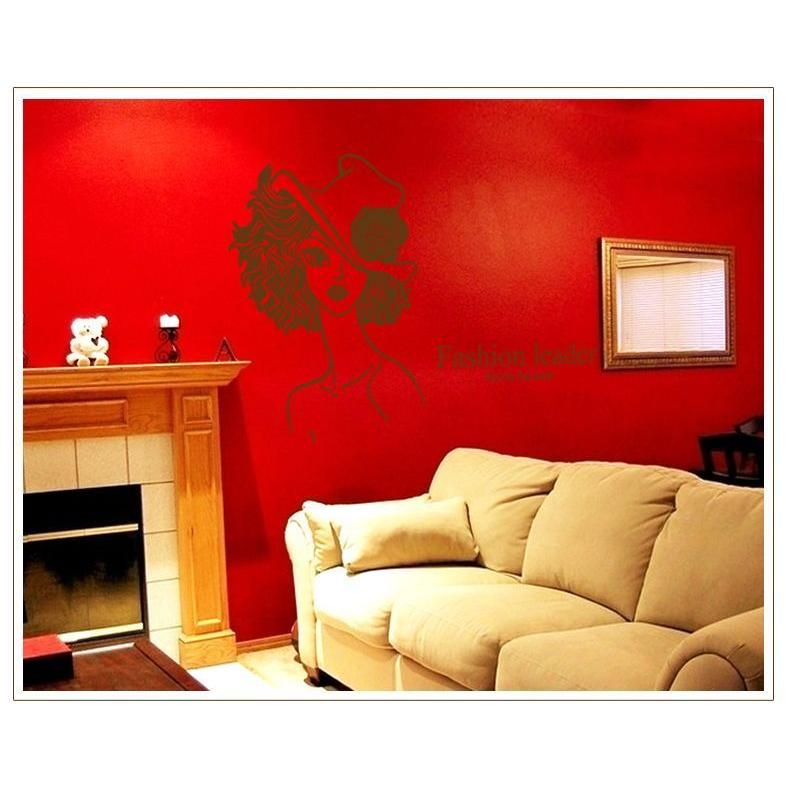 Fashion Leader Wall Stickers, Wallpaper Stickers, Rental Friendly, Removable, DIY, Redecorating, Interior, Women, Girls, Fashionable, Modern, Hats, Actress Hats size 50x70 ay7078