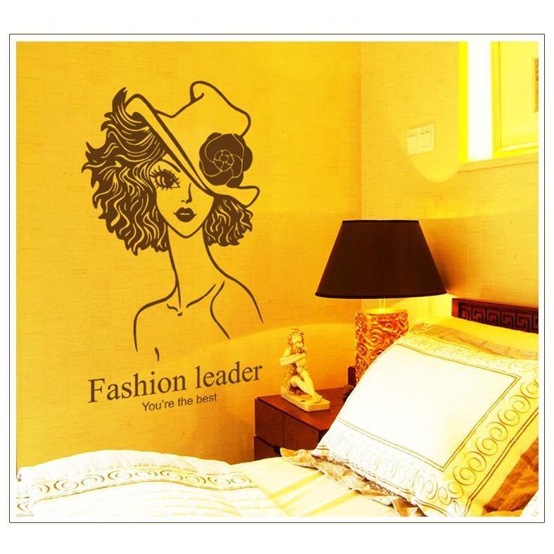 Fashion Leader Wall Stickers, Wallpaper Stickers, Rental Friendly, Removable, DIY, Redecorating, Interior, Women, Girls, Fashionable, Modern, Hats, Actress Hats size 50x70 ay7078