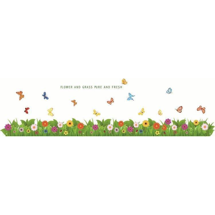 Wall Stickers Flower Garden Wallpaper Stickers Rental Friendly Peelable DIY Redecoration Interior Cosmos Daisy Margaret Violet Violet…