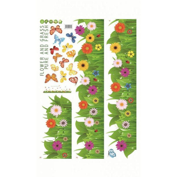 Wall Stickers Flower Garden Wallpaper Stickers Rental Friendly Peelable DIY Redecoration Interior Cosmos Daisy Margaret Violet Violet…