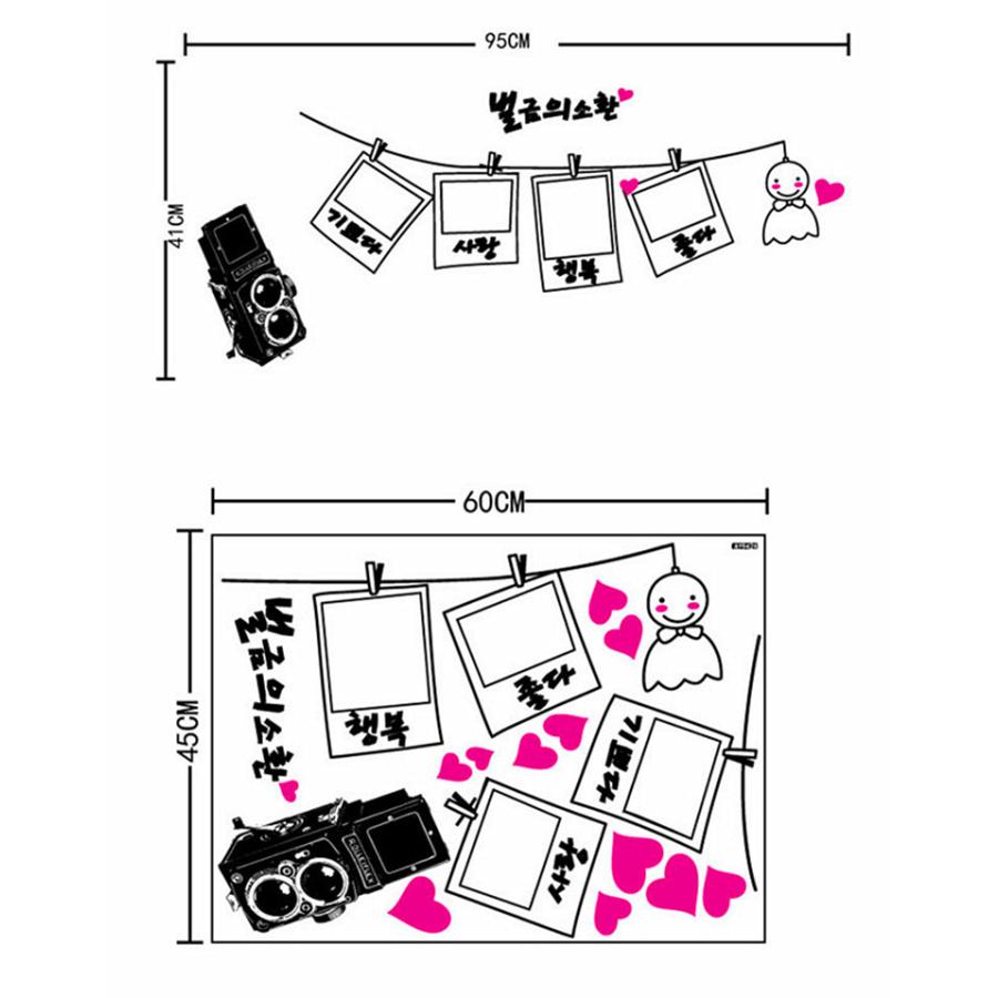 Wall sticker, photo frame, wallpaper sticker, suitable for rental properties, removable, DIY, home decor, interior, photo developing, photo camera, commemorative photo, photography frame size 45x60 ay942b