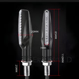 Pack of 2 pair(4pcs) - Audi Flow Style Led Motorcycle Turn Signals Indicator Amber Light
