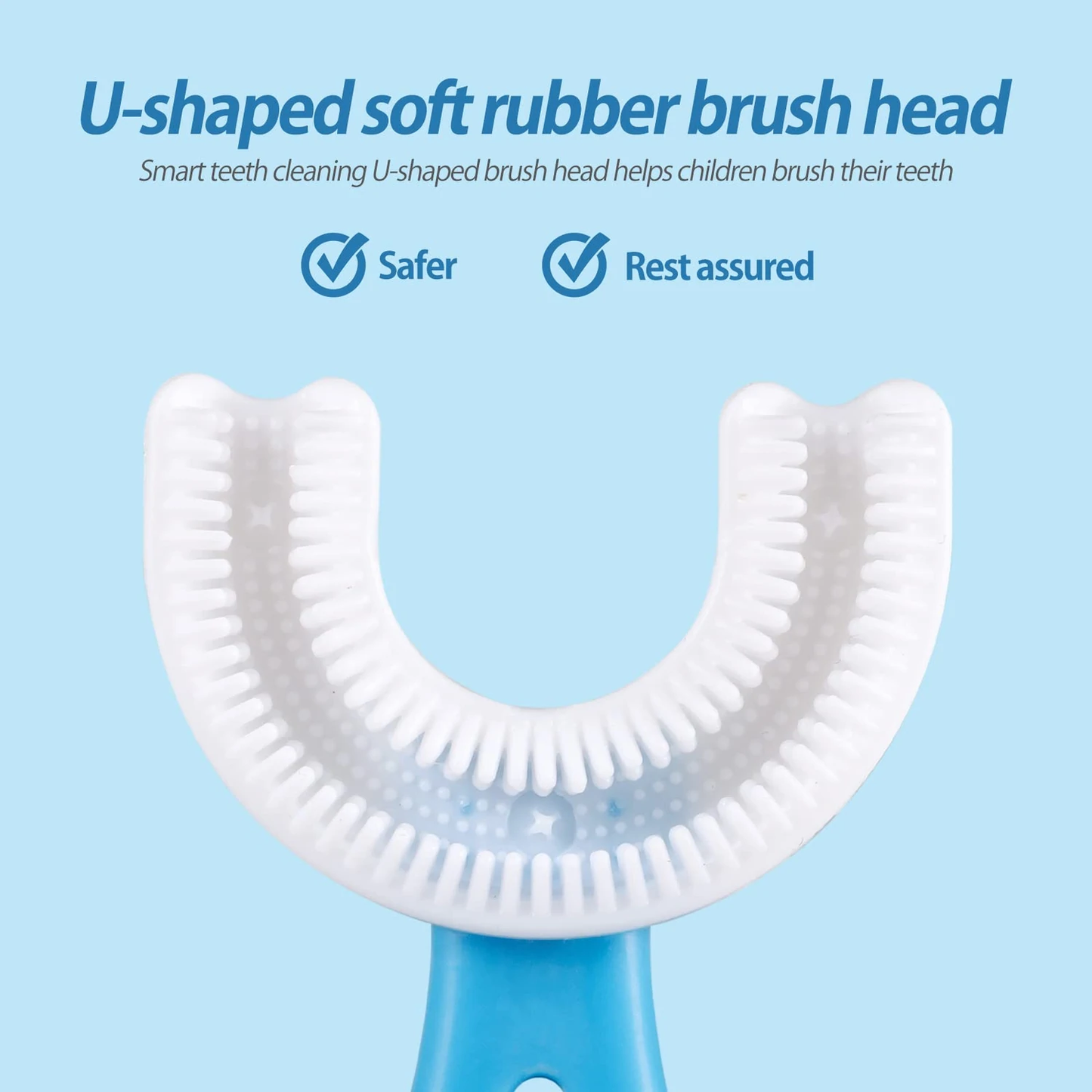 1 PC - 360 Degree U-Shaped Baby Toothbrush Children Child Toothbrush Teethers Baby Brush Silicone Kids Teeth Oral Care Cleaning (With Box)(random color)