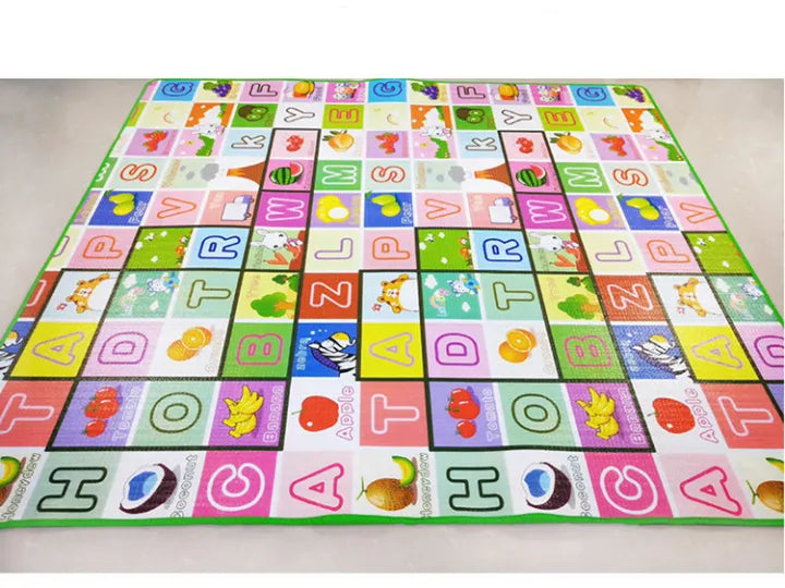 Crawling Mat for Baby Floor Play Mat Double-Sided Baby Playmat Foam Reversible Waterproof Game Mat for Infants Toddlers Kids (Random Color) (Random Design)