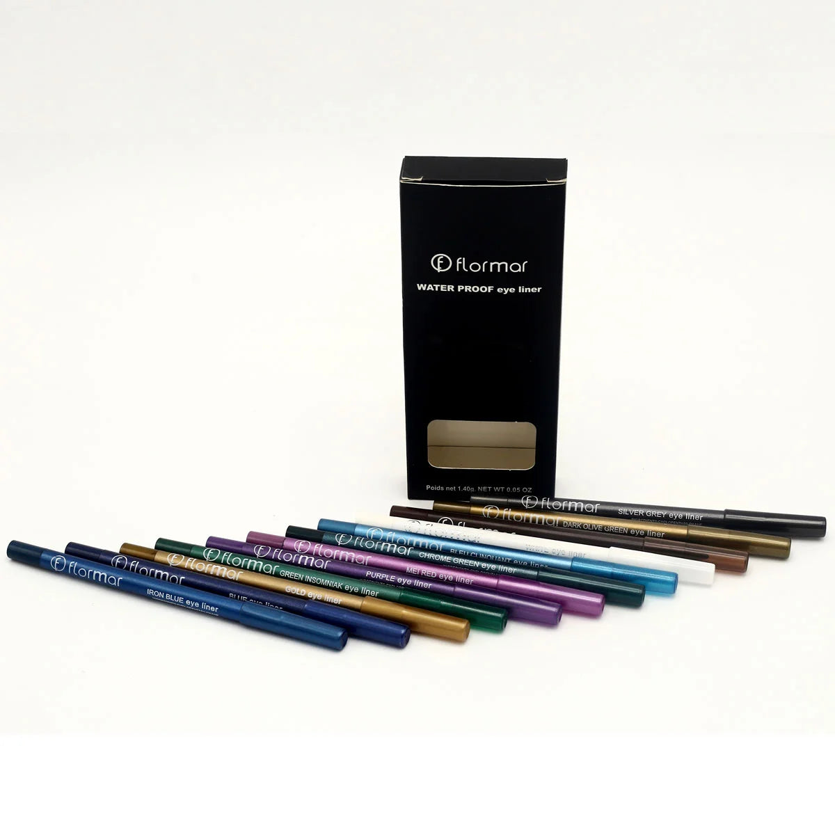 Flormor pencil pack of 12 | Flormal Eye Liner Pencil 12 Pencils Pack | water proof eyeliner (Random color shades)