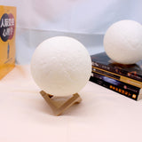 LED Moon Lamp - 3D Printed Lunar Lamp - Battery Powered Colorful - Night Light for Kids - 8 Color (15cm)
