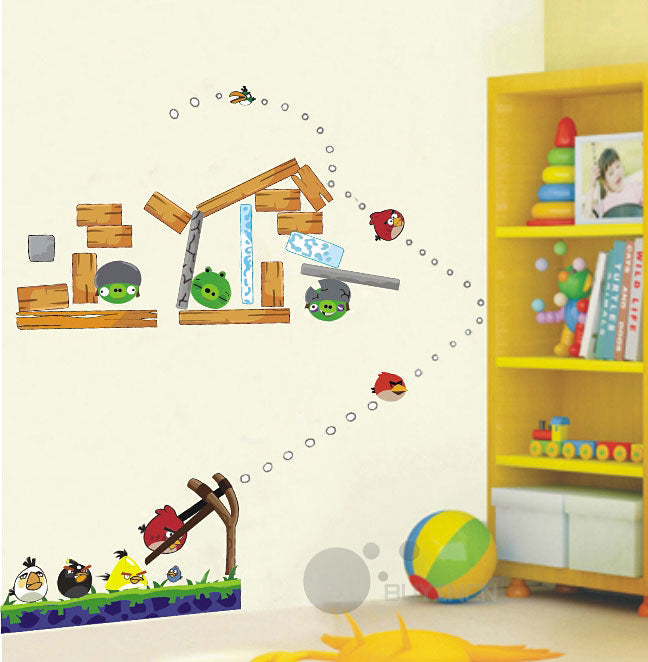 Red & Green Angry Birds Design Wallpaper size 50x70 lm7021