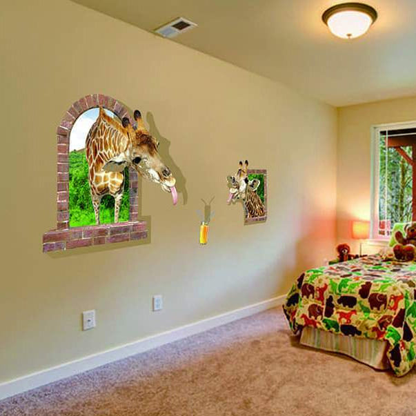 3D Girrafe Wall Stickers XH0861C