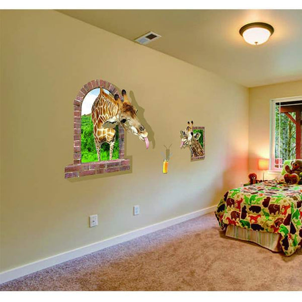 3D Girrafe Wall Stickers XH0861C