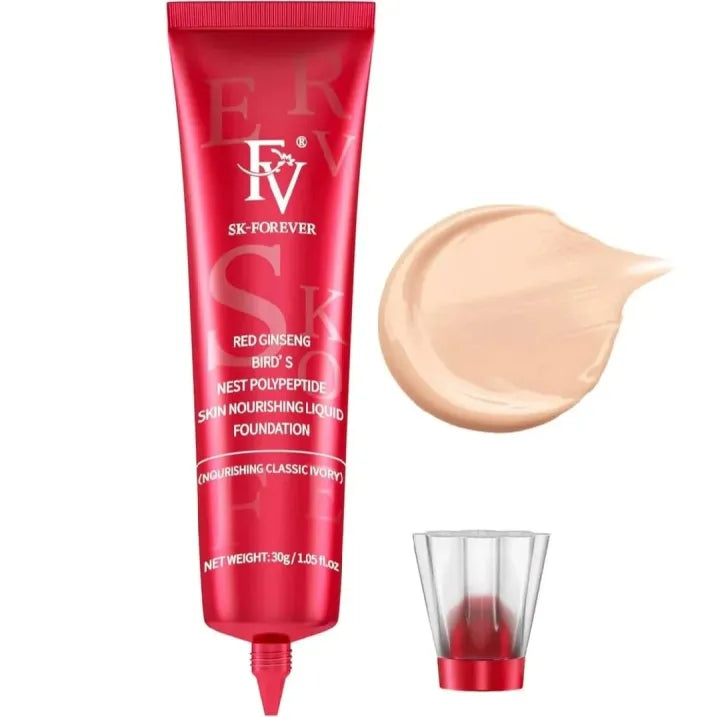 SK Forever Red Diamond Foundation 30g | Natural White Liquid Foundation for Women | Lightweight Full Coverage Face Makeup | Long Lasting Oil Control Base | Pore Blur Blemish Concealer Foundation Cream | Smooth Natural Finish