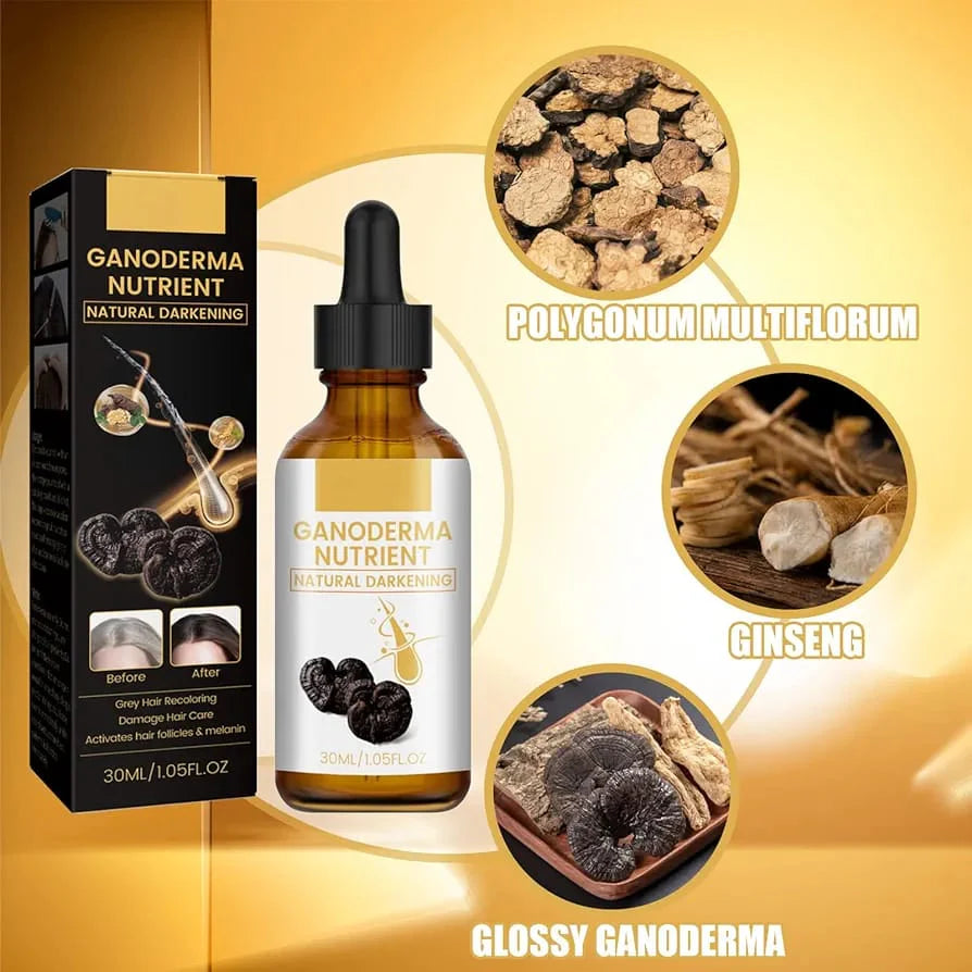 Drakkar Anti Greying Hair Serum Ganoderma Nutrient Natural Darkening Serum Growth Oil For Women Men 30ml in pakistan