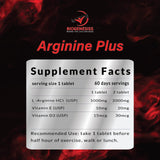 Biogenesiss Arginine Plus Premium L-Arginine Complex – 1000mg Free Form Amino Acid with Vitamins E & D3 for Nitric Oxide Boost, Circulation, and Muscle Recovery (60 Tablets)