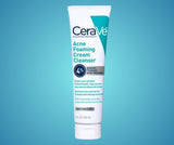 CeraVe Acne Foaming Cream Cleanser – 4% Benzoyl Peroxide Treatment [120ml]