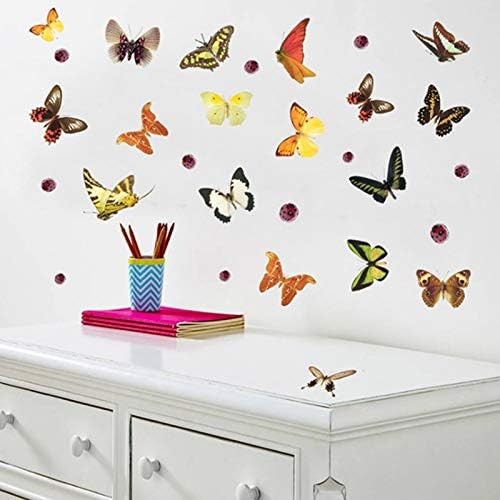 Butterfly Wall Stickers Art Decal Satin Paper Butterflies Home DIY Decor Removable Wall Decor size  50x70cm Ncs007