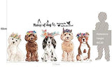 huangliao Fancy of Dog Wall Stickers Wall Decor for Bedroom Living Room Removable Vinyl Art Mural Decals for Girls Boys size 60x90 xl8359  kids Sticker