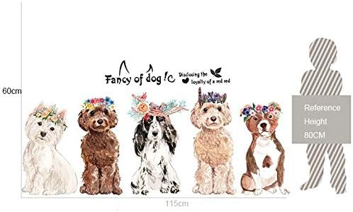 huangliao Fancy of Dog Wall Stickers Wall Decor for Bedroom Living Room Removable Vinyl Art Mural Decals for Girls Boys size 60x90 xl8359  kids Sticker