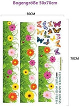 Wall Stickers Decor Skirting line Baseboard Kicking Line Flower Lobby Living Room Dining Room Stair Corridor size 50x70 am5001