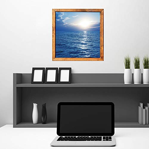 3D Wall Sticker Sea Sunrise Frame Background Decoration for Home Living Room size 60x60  skl66006