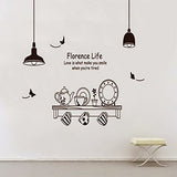 SYGA Light, Plates, cupskitchen utencils Decals Design Wall Stickers size 60x90 ay9139