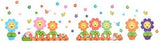 Flower Fence Design Removable Wall Sticker DIY Wallpaper dlx516 size 60x90 dlx516
