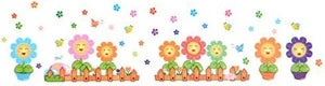 Flower Fence Design Removable Wall Sticker DIY Wallpaper dlx516 size 60x90 dlx516