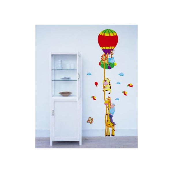 Dm570130 Colourfulworld Balloon & Animal Growth Chart, tape measure height chart wall stickers sheet 50 x 70 cm