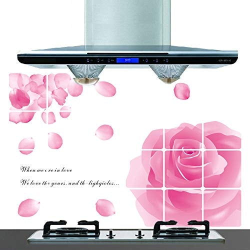 Kitchen Oil Proof Wall Sticker Heat Resistant Waterproof Self Adhesive Backsplash Cover for Kitchen Wall Protection
