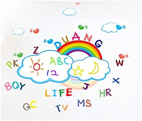Animation Cartoon Children'S Room Rainbow Clouds bedroom Kindergarten Classroom Wall Sticker size 50x70 ncs0311c