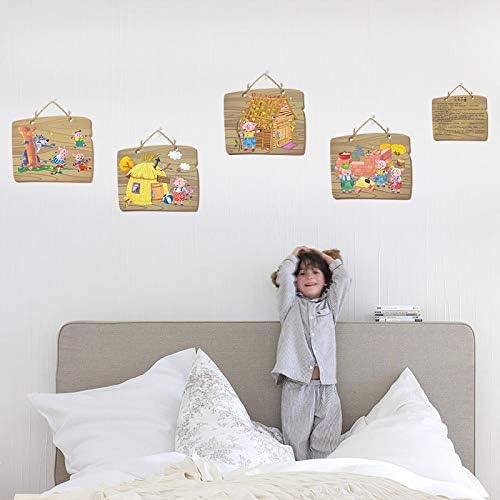 Wall Sticker The Three Little Pigs Children's Home Decor Living Room Bedroom Door Girls Kids Rooms DIY Wall Decals size 60x90 sk9261