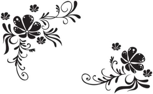 Removable Black Flowers and Flower Vines Decorations Jm7021