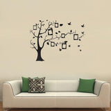 Adhesivo decorativo para pared, marco de fotos de piture familiar extraíble, decoración de árbol con cita de árbol, calcomanías de PVC para habitación de niños, oficina, sala de estar, dormitorio