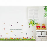Wall Stickers Decor Skirting line Baseboard Kicking Line Flower Lobby Living Room Dining Room Stair Corridor size 50x70 am5001
