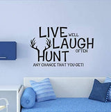 Live Laugh Hunt Plane Wall Sticker for Home Background Decoration 30x60 dzr2014