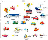 Cute Cartoon Car Removable Waterproof Wall Sticker size 30x60cm