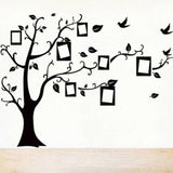 Adhesivo decorativo para pared, marco de fotos de piture familiar extraíble, decoración de árbol con cita de árbol, calcomanías de PVC para habitación de niños, oficina, sala de estar, dormitorio