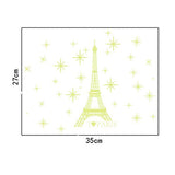Night Lighting Eiffel Tower Vinyl Wall Decal PVC Home Sticker House Paper Painting Decoration Wallpaper Living Room Bedroom Kitchen Art Picture DIY Murals Kids Nursery Baby Decor