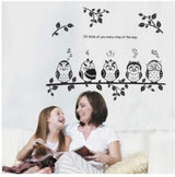Wall Sticker 50X70 Jm8353 Black Owl N Twings