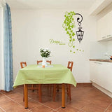 Jm8312 Studio Briana Fresh Green Creeper with Hanging Lamp Wall Sticker