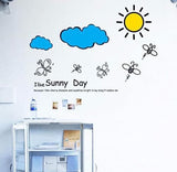 Removable Cartoon I Like Sunny Day Butterflies Bees Wall Stickers Living Kids Room Wall Sticker Decal Home Decor ee size 45x60 ay609