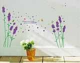 Purple Lavender Flower Wall Stickers Mj9502