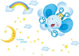 Wall Stickers Creative DIY Decal Cartoon Elephant Balloon Home DecorAbc 1026