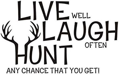 Live Laugh Hunt Plane Wall Sticker for Home Background Decoration 30x60 dzr2014