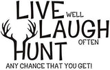 Live Laugh Hunt Plane Wall Sticker for Home Background Decoration 30x60 dzr2014