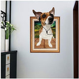 Plus Nao Wall Sticker Dog Photo Frame Picture Frame Trick Art 3D 3D 3D Flying,