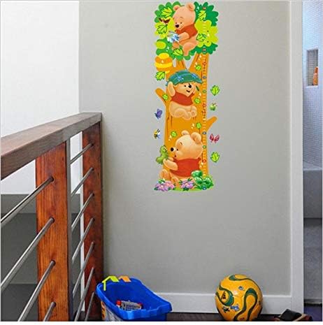 Winnie The Pooh Height Charts for Children Wall Sticker Mural Art Deco Home Wall Decor Decoration Decals Baby Room size 25x70 lm2001
