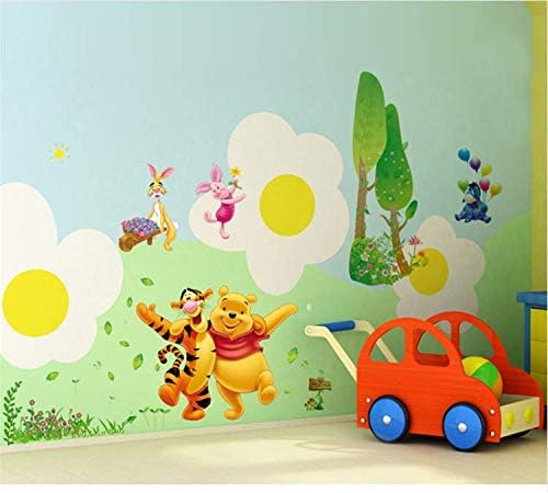 Winnie the Pooh Bear Tiger Rabbit Wall Decal for Preschool Nursery Decoration Animal Wall Stickers Cartoon Wall Art